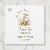 Nieuw hoofdstuk begint Giraffe Storybook Baby show Bedankjes Labels (Voorkant)