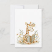 Nieuw hoofdstuk begint Giraffe Storybook Baby show Bedankkaart (Achterkant)