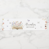 Nieuw hoofdstuk begint met Baby shower Waterfles Etiket (Enkel label)