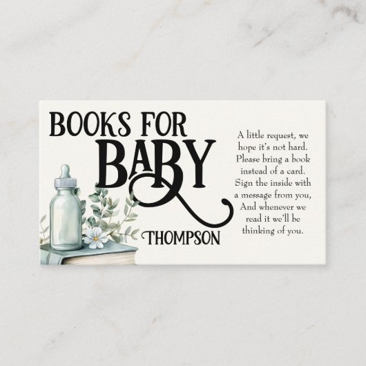 Nieuw hoofdstuk begint met Baby shower Wildflower Informatiekaartje (Voorkant)