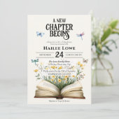 Nieuw hoofdstuk begint met Baby shower  Wildflower Kaart (Staand voorkant)