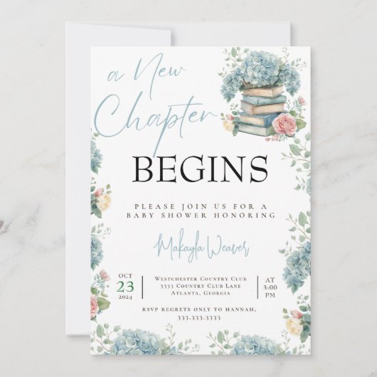 Nieuw hoofdstuk begint met Blue Storybook-Baby sho Kaart (Voorkant)