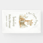 Nieuw hoofdstuk begint met Bookish Giraffe Baby sh Spandoek (Horizontaal)