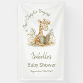 Nieuw hoofdstuk begint met Bookish Giraffe Baby sh Spandoek (Verticaal)