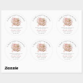 Nieuw Hoofdstuk Begint Roze Baby Shower Sticker (Vel)