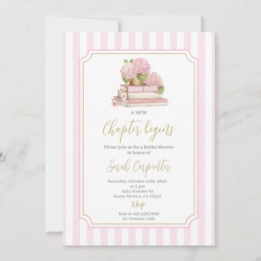 Nieuw hoofdstuk begint uitnodiging voor bruidsdouc (Voorkant)