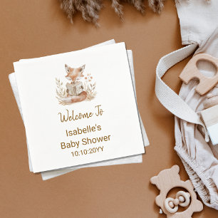 Nieuw Hoofdstuk Begint Vos Verhaaltjes Baby Shower Servet
