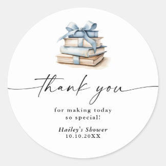Nieuw Hoofdstuk Begint Wilde Bloem Baby Shower Ronde Sticker