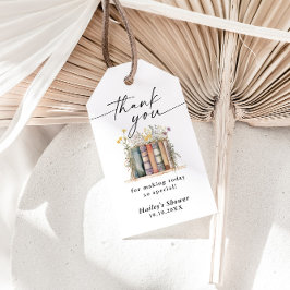 Nieuw hoofdstuk begint Wildflower Baby shower Cadeaulabel