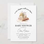 Nieuw hoofdstuk begint Wildflower Book Baby shower Kaart (Voorkant)
