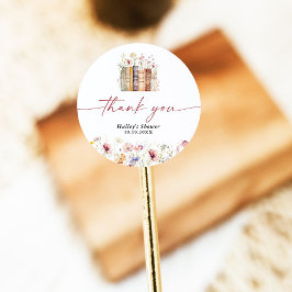 Nieuw hoofdstuk begint Wildflower Vrijgezellenfees Ronde Sticker