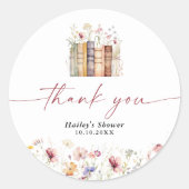 Nieuw hoofdstuk begint Wildflower Vrijgezellenfees Ronde Sticker (Voorkant)