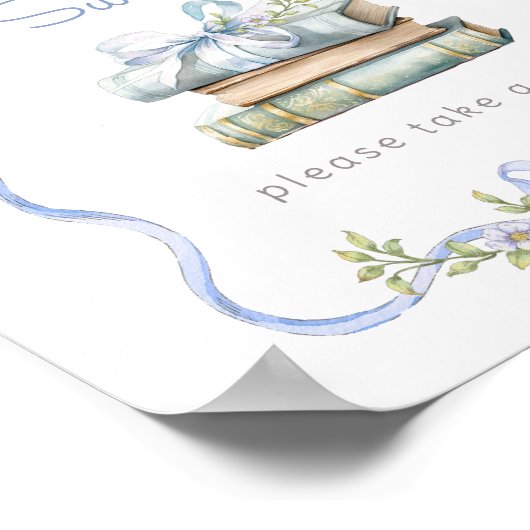 Nieuw hoofdstuk Blauwe boog Baby's zijn lief Poster (Hoek)