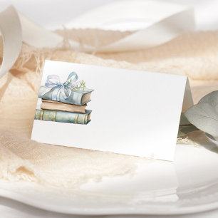 Nieuw Hoofdstuk Blauwe Boog Boeken Baby Shower pla Kaart