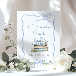 Nieuw Hoofdstuk Blauwe lint Baby's zijn lief Poster