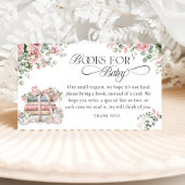 Nieuw hoofdstuk Bloemen Baby shower Boeken voor Ba Informatiekaartje