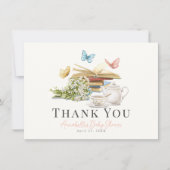 Nieuw hoofdstuk Bloemen Baby shower dank u Notitiekaartje (Voorkant)