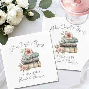 Nieuw Hoofdstuk Bloemen Boek Bruidscadeau Shower Servet