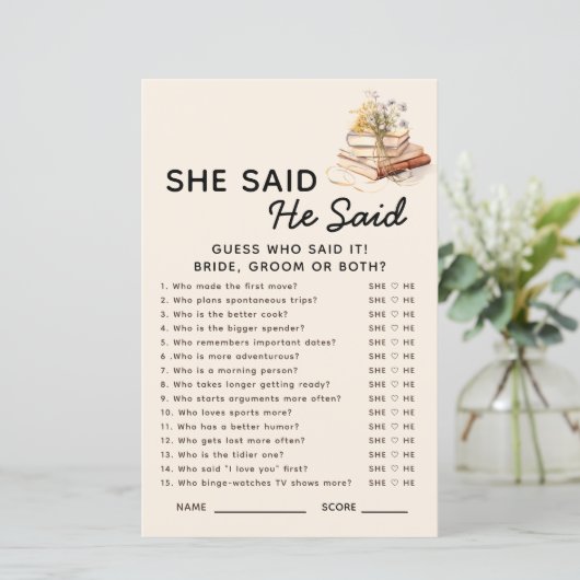 Nieuw hoofdstuk boek Hij zei dat ze zei bruids spe (Staand voorkant)