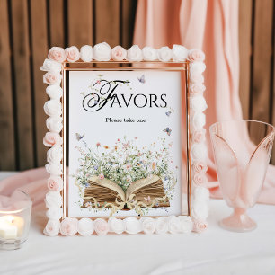 Nieuw Hoofdstuk Boek Thema Wildflower Favors Poster