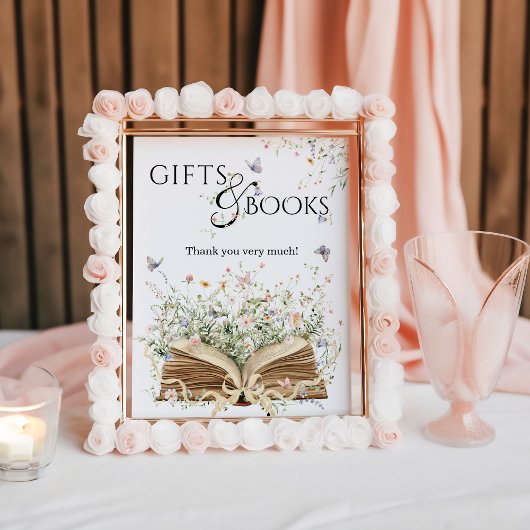 Nieuw Hoofdstuk Boek Thema Wildflower Gift & Boek Poster