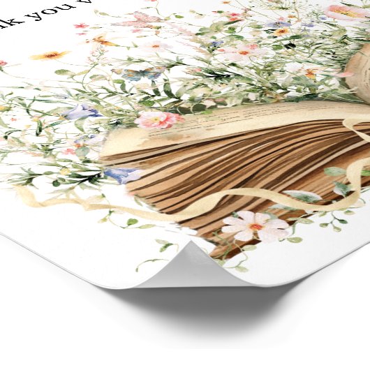 Nieuw Hoofdstuk Boek Thema Wildflower Gift & Boek Poster (Hoek)