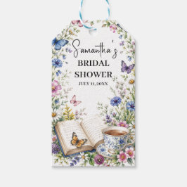 Nieuw Hoofdstuk Boek Vlinder Bloem Bruidsdiner Cadeaulabel