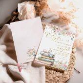 Nieuw hoofdstuk Boeken Gold Bruids Douche Uitnodig Kaart