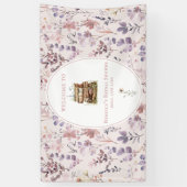 Nieuw hoofdstuk bruidsdouche wilde bloem welkomstb spandoek (Verticaal)