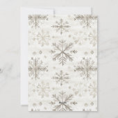 Nieuw hoofdstuk Getrouwd Merry Neutral Snowflake F Feestdagenkaart (Achterkant)