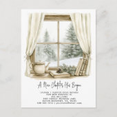 Nieuw hoofdstuk is begonnen met de winter Waterver Aankondigingskaart (Voorkant)