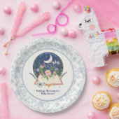 Nieuw hoofdstuk Maan begint boek Butterfly Blue Fl Papieren Bordje (Feest)