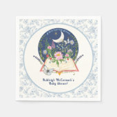 Nieuw hoofdstuk Maan begint boek Butterfly Blue Fl Servet (Voorkant)