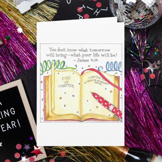 Nieuw hoofdstuk Nieuwjaarskaart Feestdagen Kaart