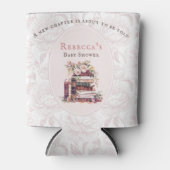 Nieuw hoofdstuk oude boeken baby shower bord blush blikjeskoeler (Voorkant)