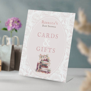 Nieuw hoofdstuk oude boeken baby shower kaarten &  reclamebord met voetstuk