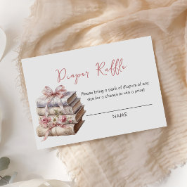 Nieuw Hoofdstuk Roze Lint Boek Luier Raffle Informatiekaartje