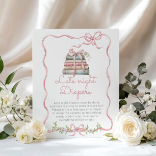 Nieuw hoofdstuk Roze lint Late Night luierspel Poster