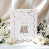 Nieuw Hoofdstuk Roze strik Baby's zijn lief Poster