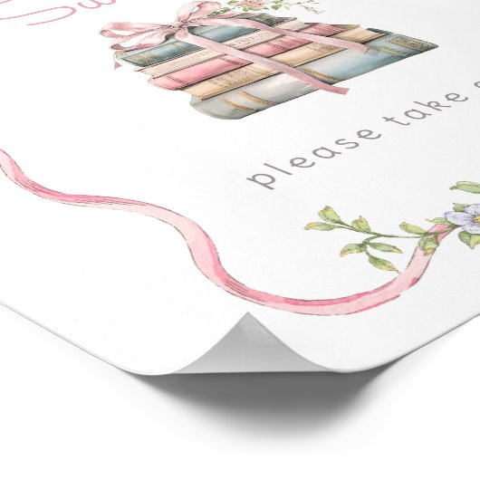 Nieuw Hoofdstuk Roze strik Baby's zijn lief Poster (Hoek)