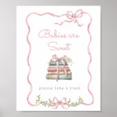 Nieuw Hoofdstuk Roze strik Baby's zijn lief Poster (Voorkant)