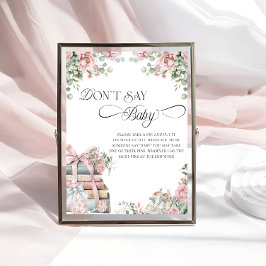 Nieuw hoofdstuk Storybook Floral Zeg niet Baby Gam Poster