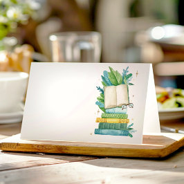 Nieuw hoofdstuk Storybook Food Tent Place Card Plaatskaartje