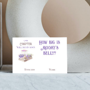 Nieuw Hoofdstuk Storybook raden hoe Baby shower sp Informatiekaartje