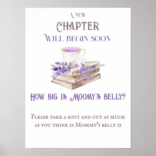 Nieuw Hoofdstuk Storybook raden hoe Baby shower sp Poster (Voorkant)