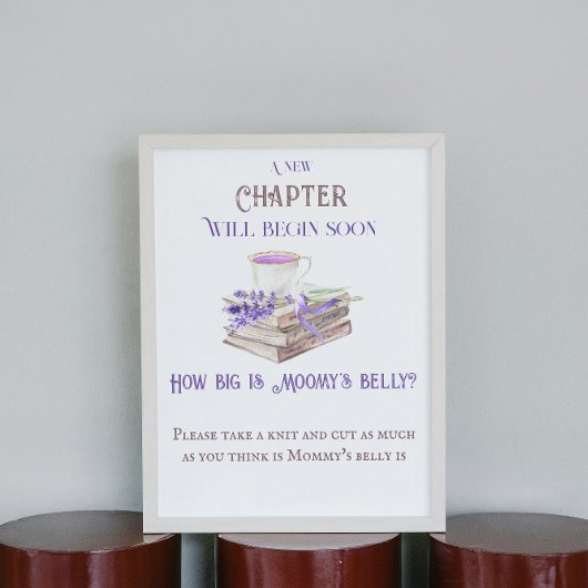 Nieuw Hoofdstuk Storybook raden hoe Baby shower sp Poster