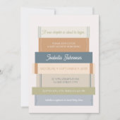 Nieuw hoofdstuk Storybook Stack Boek Lover Baby sh Kaart (Voorkant)