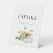 Nieuw hoofdstuk Theeboek Baby shower gunsten Reclamebord Met Voetstuk (Voorkant)