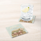 Nieuw hoofdstuk wacht op Pink Bow-Baby shower Kartonnen Onderzetters (Insitu)