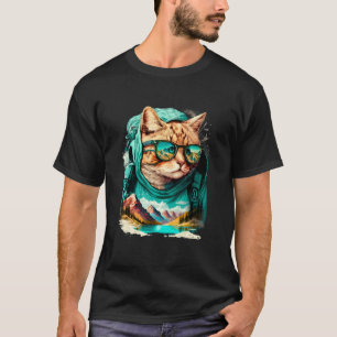 Nieuw hoogtepunt toeristische kat bergavontuur t-shirt